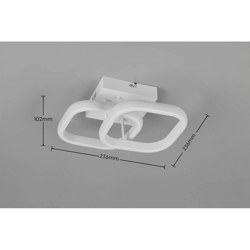 Kasia Plafoniera LED Doppio Quadrato GD Trio