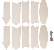 Decorazione per Parete in Legno - Set di 10 Pezzi - Decorazione per Parete Appesa - Decorazione per Parete per Matrimonio - Decorazione DIY - Multiplex di Poppio