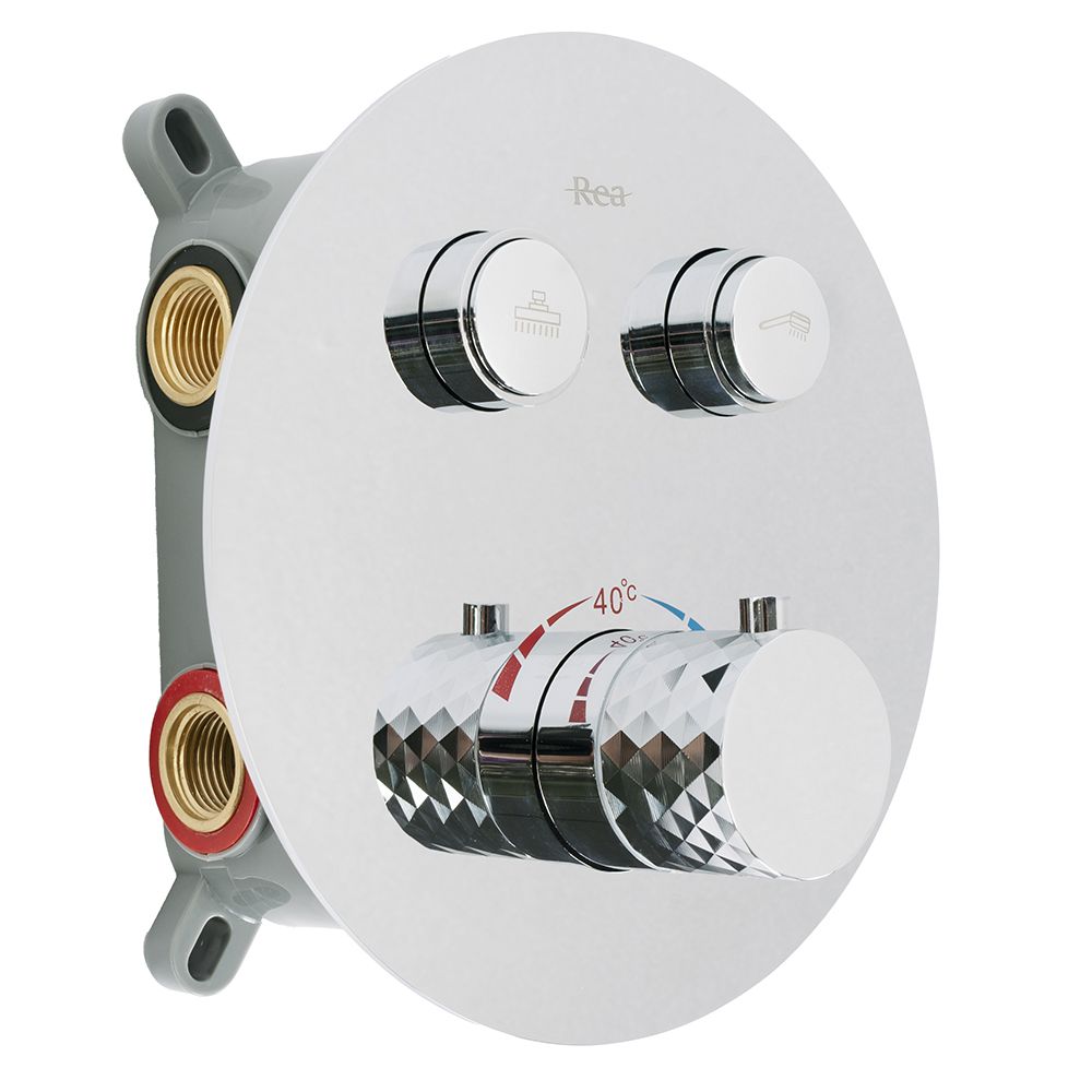 Set Doccia Da Incasso Rea Lungo Diamond Chrom + Box