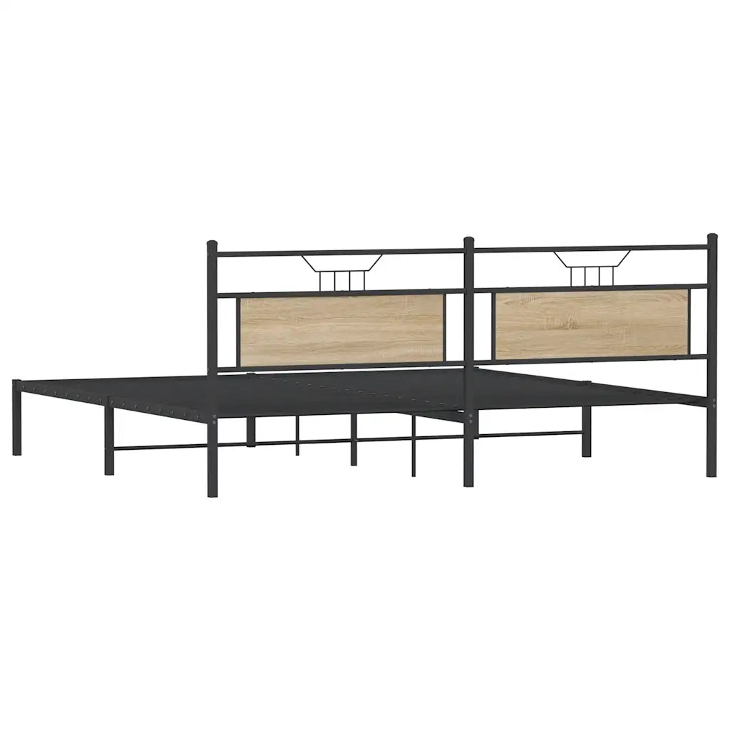 Giroletto senza Materasso Rovere Sonoma 193x201cm in Truciolato 4106798