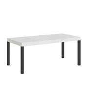 Tavolo allungabile 90x90/246 cm Everyday Premium telaio Antracite - Bianco Frassino