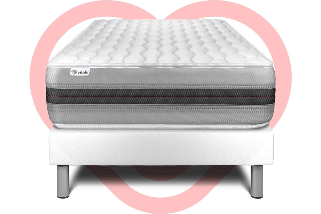 Letto con materasso VITAL SPRING RECOVER 120 x 190 cm Rete kit Bianco