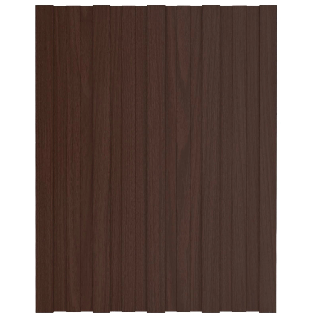 Pannello per tetto 12 pz Marrone 60 x 45 cm Acciaio zincato CFW2135552