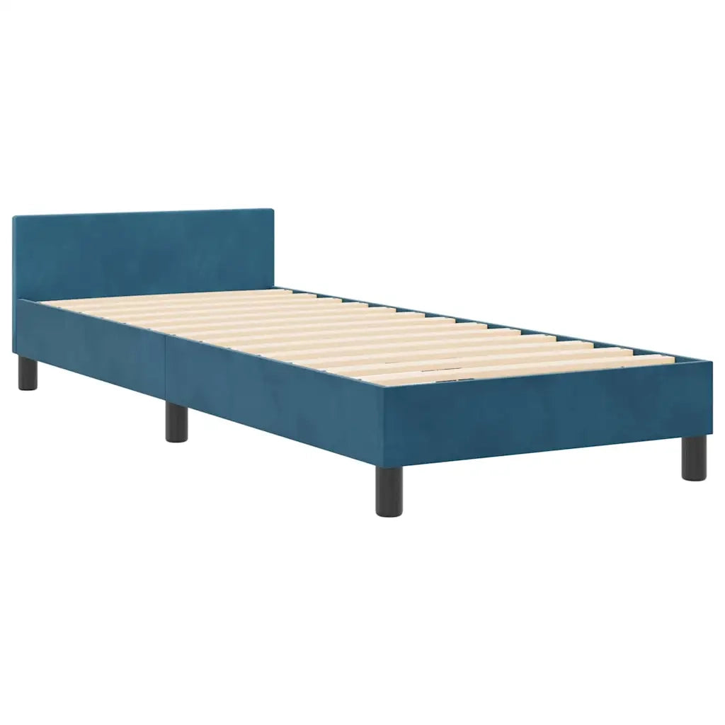 Letto a molle con testiera Blu Scuro 80 x 200 cm Velluto 3344973
