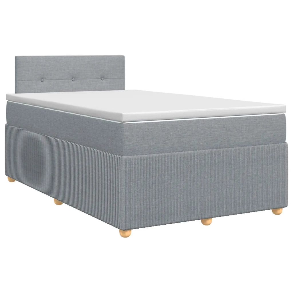 Letto box spring con materasso Grigio Chiaro 120 x 190 cm 3451419