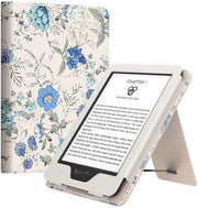 Copricapo per Kindle Paperwhite 11 con stampa di fiori, funzione di risveglio/spegnimento automatico, confezionato in pelle PU morbida.