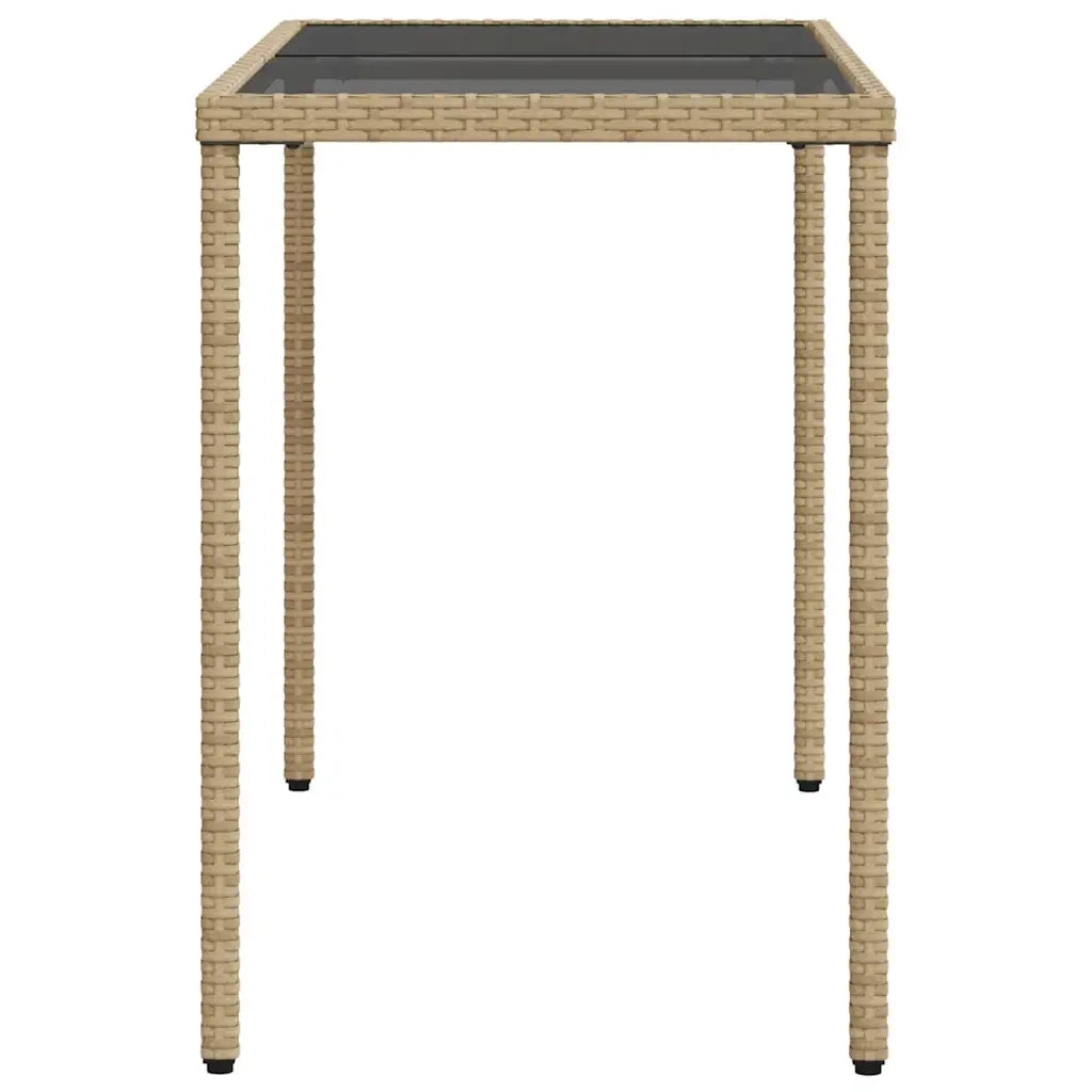 Set Pranzo da Giardino 5 pz con Cuscini Beige Misto Polyrattan