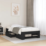 vidaXL Giroletto Nero 90x190 cm in Legno Multistrato