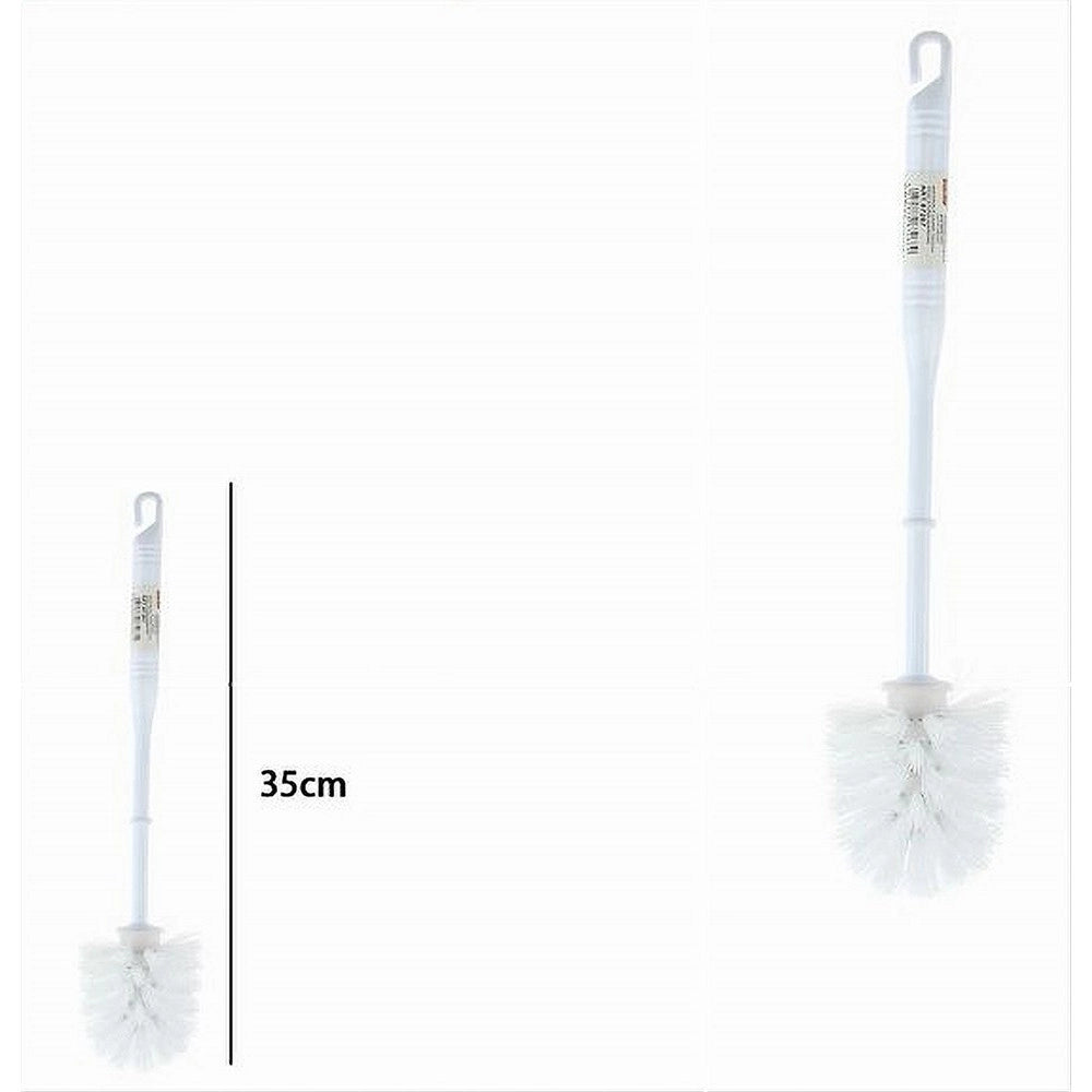 Trade Shop - Scopino Ricambio Scopettino Per Wc Bagno 35 Cm Con Manico Plastica Bianco 87267 -