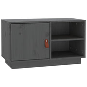 Mobile TV | Armadietto TV | Mobile Porta TV Grigio 70x34x40 cm in Legno Massello di Pino