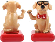 Decorazione per Tavolo con Figura di Cane Scomodo al Sole con Energia Solare e Decorazione per Auto.