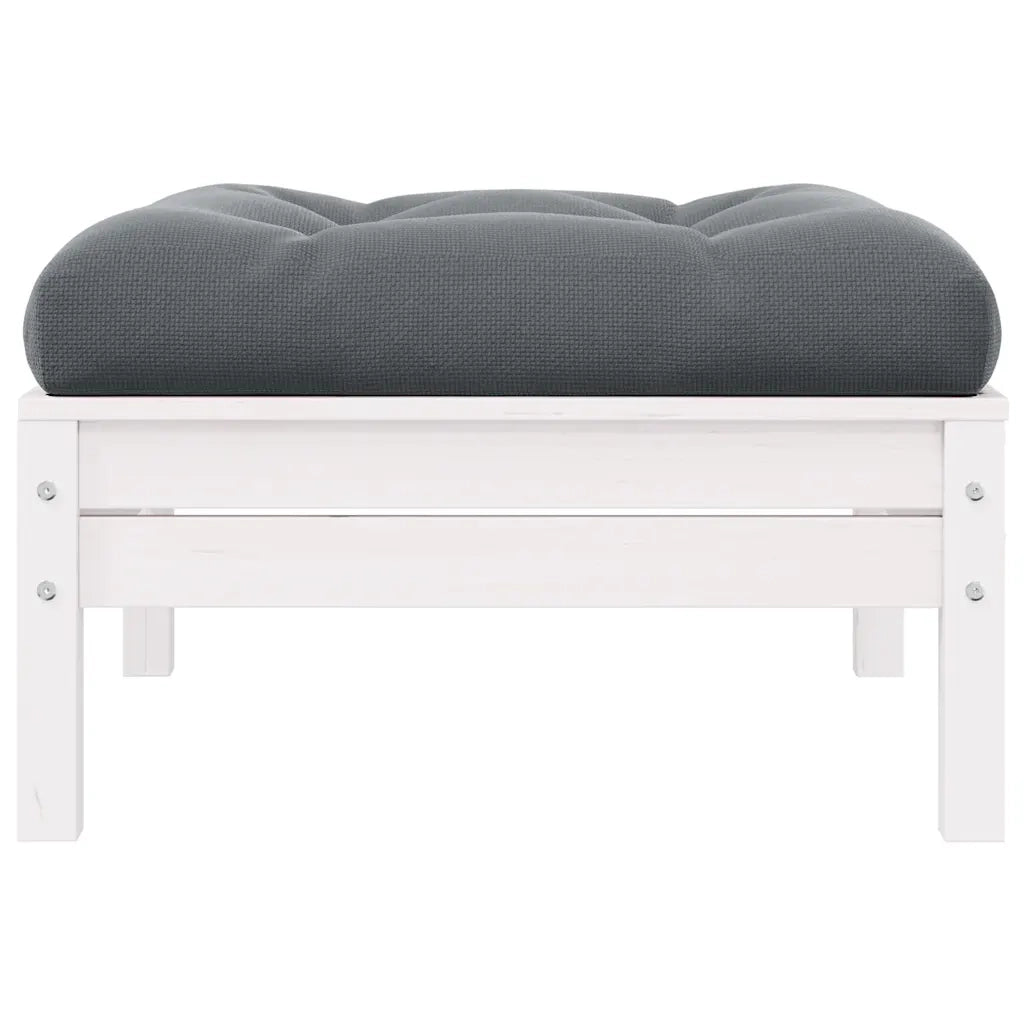 Divano da Giardino a 2 Posti con Cuscini Bianco Legno di Pino cod mxl 75599