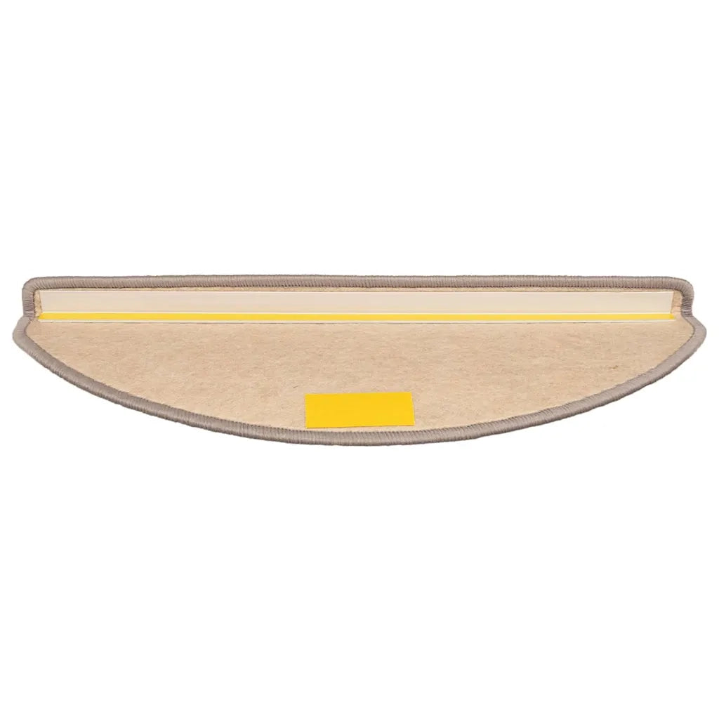 Tappetini per scale 15 pz 65x21x4 cm Beige scuro Semicircolari 326902