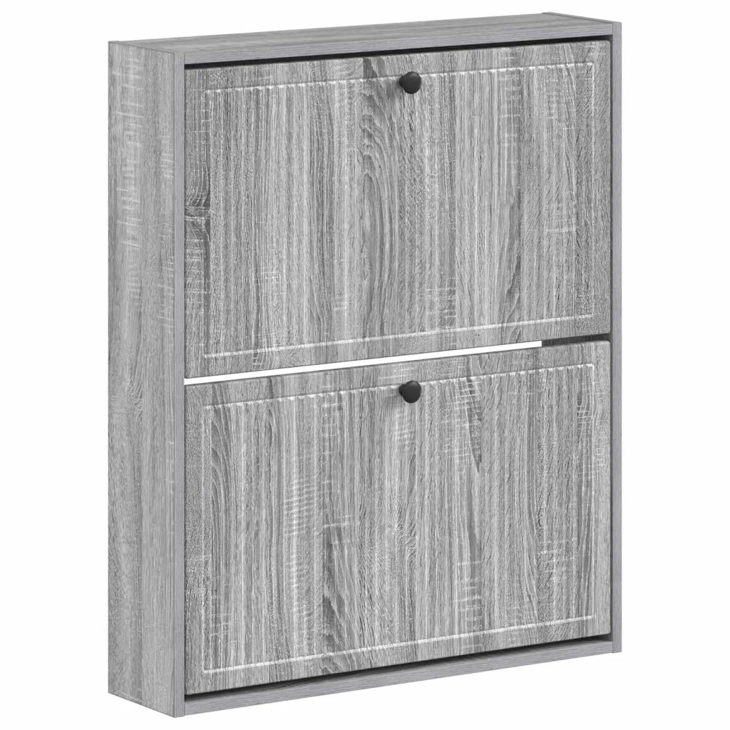 Mobiletto per Scarpe da Muro EDE 71 x 17 x 86 cm Sonoma grigio 895981