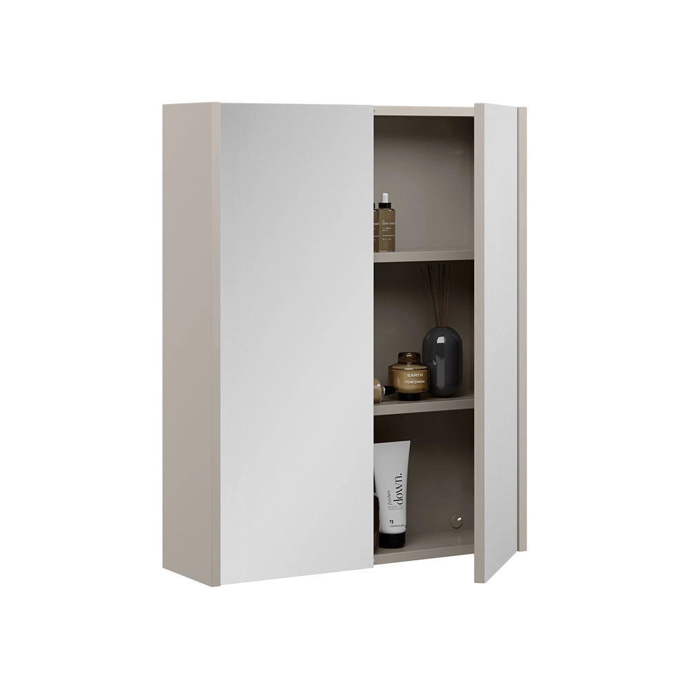 Vicco Specchio contenitore bagno Cachemire 60 x 75.8 cm con 3 scomparti chiusi