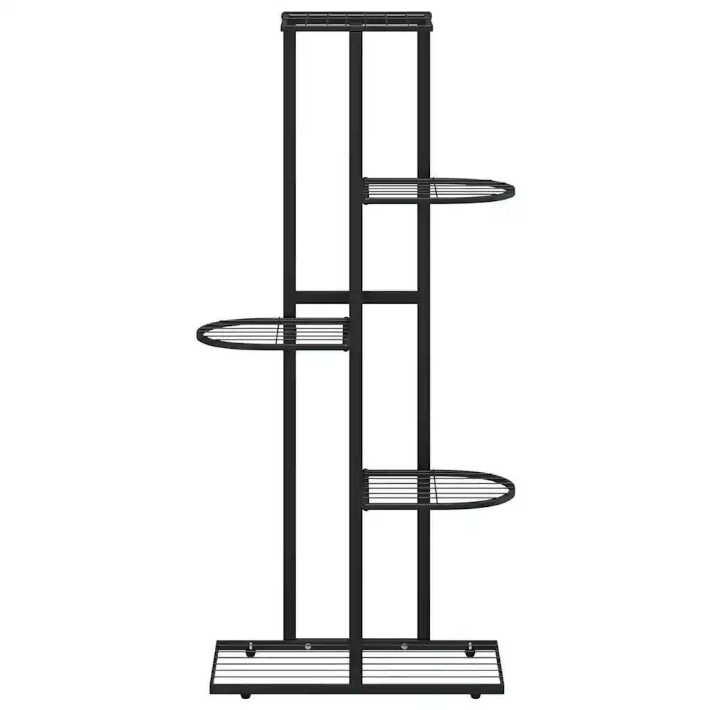 Piedistallo per piante | Sostegno per piante a 5 Piani 43x22x98 cm in Metallo Nero