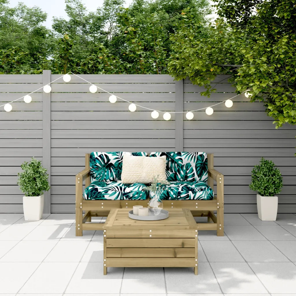 Set Divani da Giardino 3 pz | Set Salotto da Giardino in Legno Impregnato di Pino