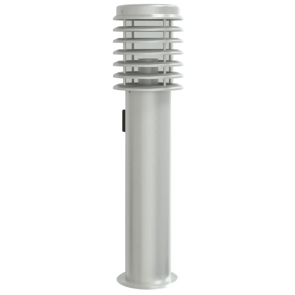 Lampada da Terra per Esterni con Presa Argento 60 cm in Acciaio CFW3888679