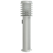 Lampada da Terra per Esterni con Presa Argento 60 cm in Acciaio CFW3888679