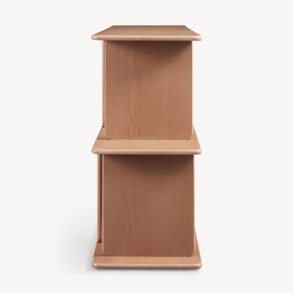 Scaffale da Terra Gäljami con 4 Scomparti Aperti 160 x 35 x 74 cm - Effetto Noce [en.casa]