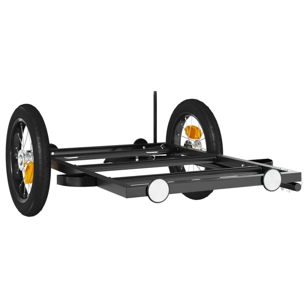Rimorchio/carrello per il trasporto di biciclette 122 x 53 x 28 cm ferro nero 02_0044059