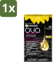 Olia 2 - Haarkleuring Diamant Nero - Senza Ammoniaco - 60% Olio - Colorante Permanente - 1 pezzo
