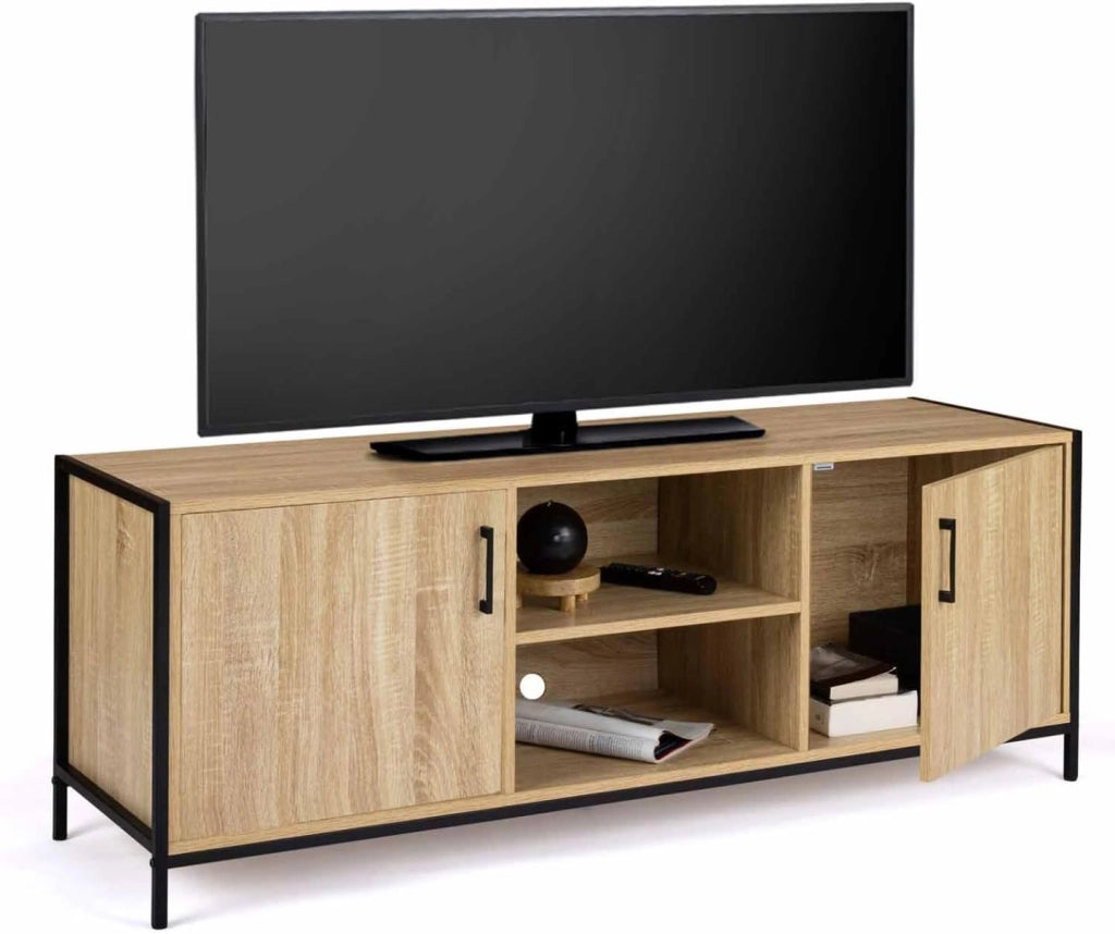 Porta TV di design industriale a 2 ante 140 cm DETROIT