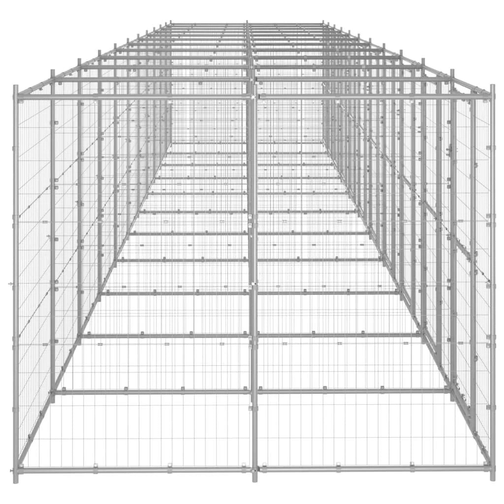 Recinto per animali da esterno per cani in acciaio zincato 26,62 m² 02_0000417