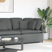 Divano da Giardino-Modulo Angolare Divano Modulare con Cuscini Grigio Scuro 100 cm 417370