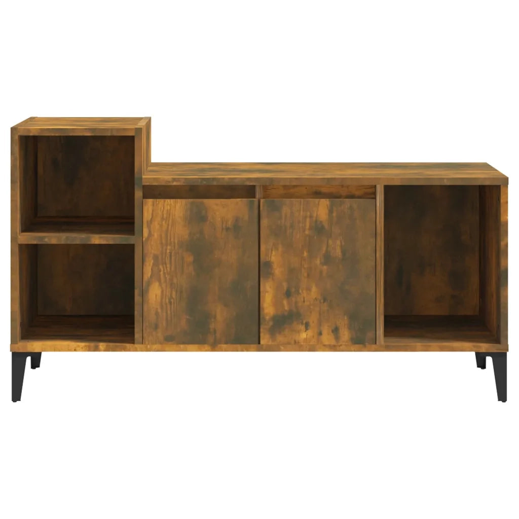 Mobile TV Rovere Fumo 100x35x55 cm in Legno Multistrato 821185