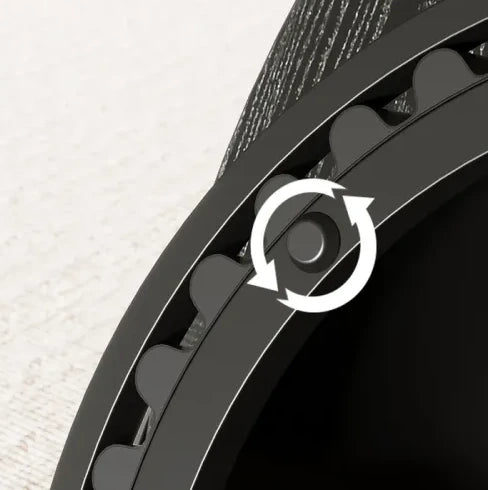 Tavolo rotondo da pranzo moderno nero in MDF e metallo; 119;9 cm; per 6 persone