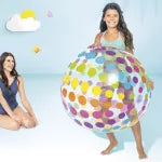 PALLONE GONFIABILE JUMBO MULTICOLORE +3 ANNI  ø cm.107  peso kg.0,49 (59065)    INTEX