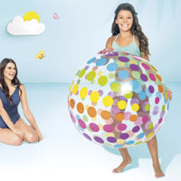 PALLONE GONFIABILE JUMBO MULTICOLORE +3 ANNI  ø cm.107  peso kg.0,49 (59065)    INTEX