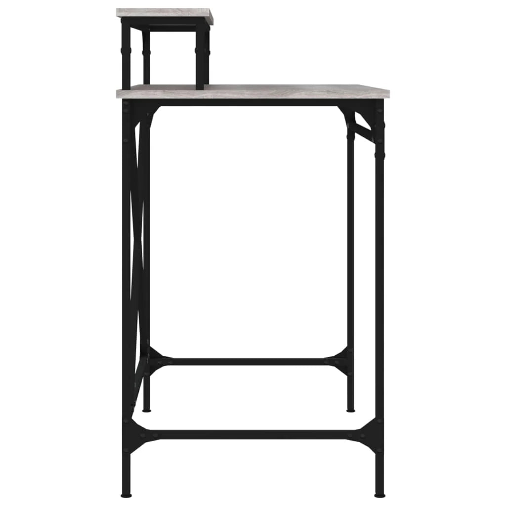 Scrivania Sonoma postazione computer mobile per computer scrivania da studio 80 x 50 x 90 cm legno ingegnerizzato e ferro grigio 02_0023965