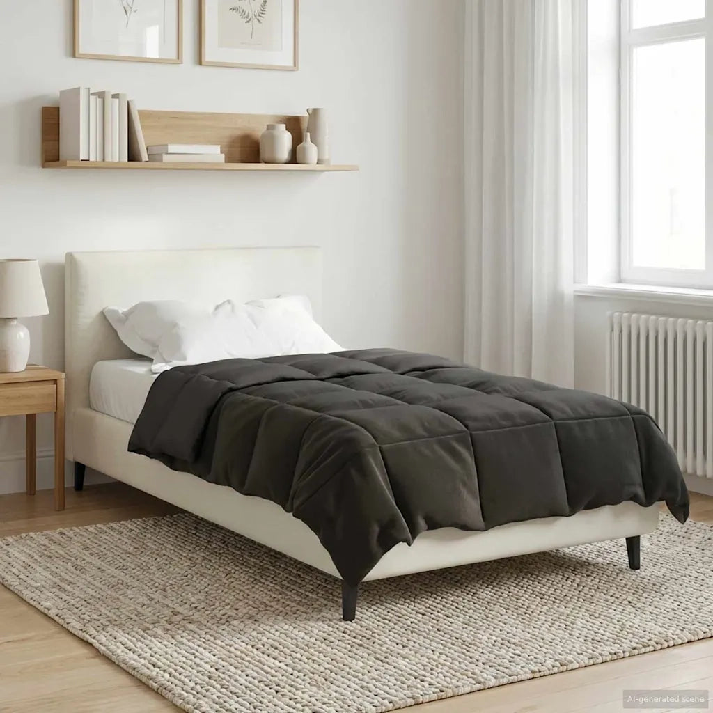 Duvet Estivo Trapuntato Antracite 135 x 200 cm Microfibra 42025905