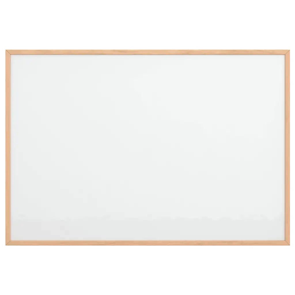 Lavagna Bianca Magnetica con Cornice in Legno di Pino 80x55 cm