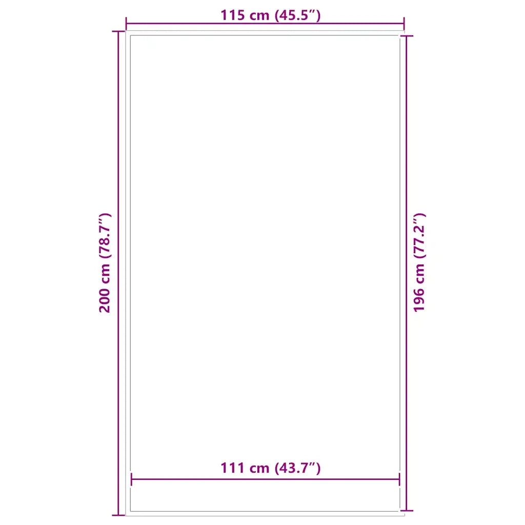 Zerbino a Strisce Nere e Grigie 115x200 cm