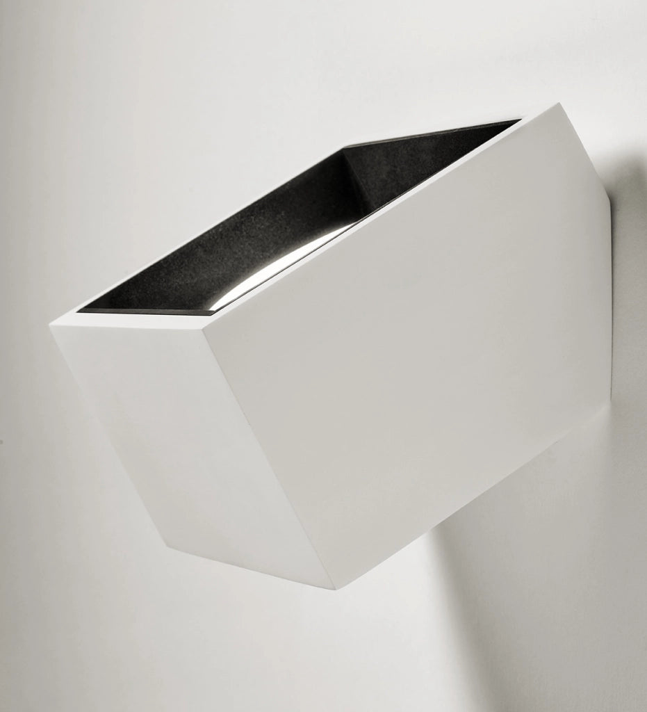 NASSO applique da Parete 1 Luce attacco GX53 Quadrata Nero in gesso e alluminio 60°