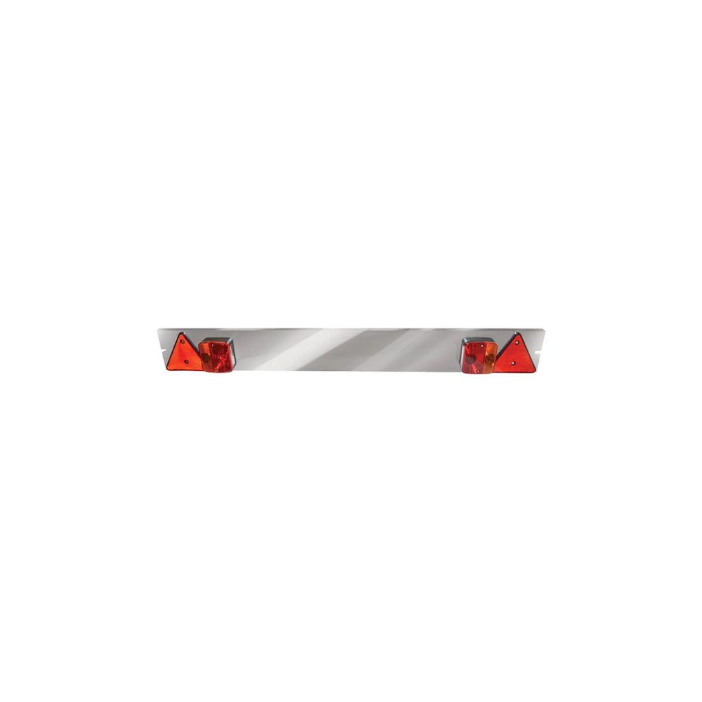 Gancio di traino da 1200 mm, 2 lampade, 2 triangoli riflettenti, cavo da 6 m e presa da 12 V a 7 pin