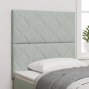 Testiera Design Blocchi di Diamante Grigia Chiara 90 cm Velluto