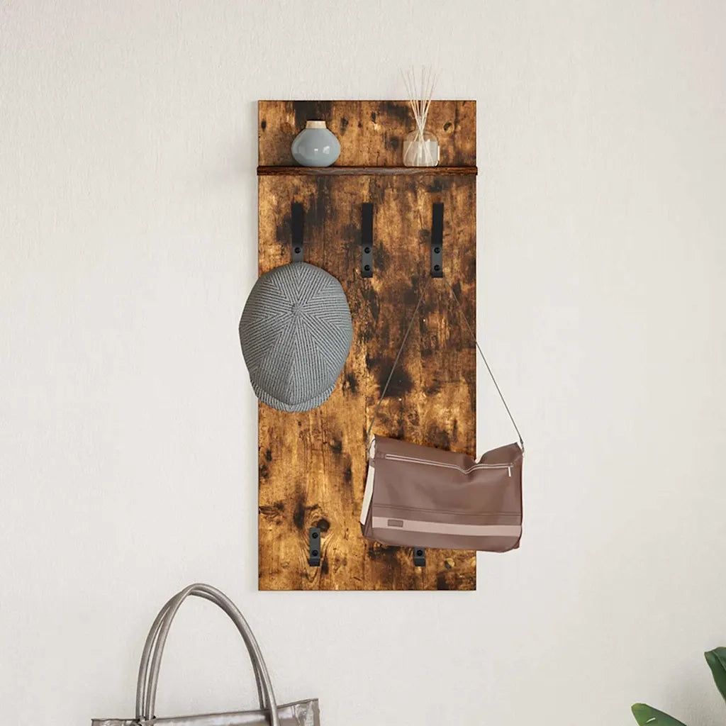 Appendiabiti a muro A parete Rovere fumé 40 x 10 x 90 cm 874455
