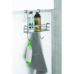 MENSOLA RETTANGOLARE 1 RIPIANO CON GANCIO DOCCIA- Cromo-Satinato- FERID- pezzi 1