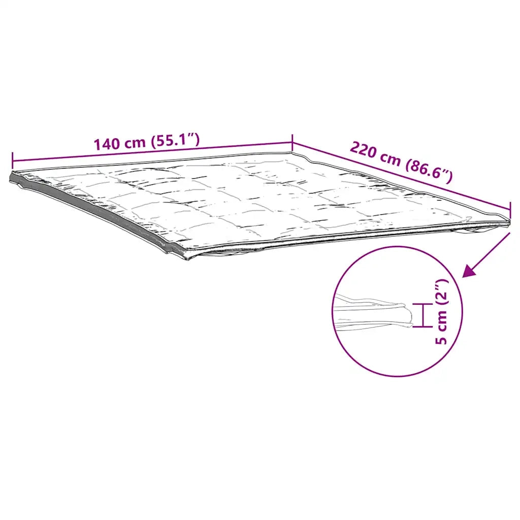 Coprimaterasso Bianco 140x220 cm CFW1250087