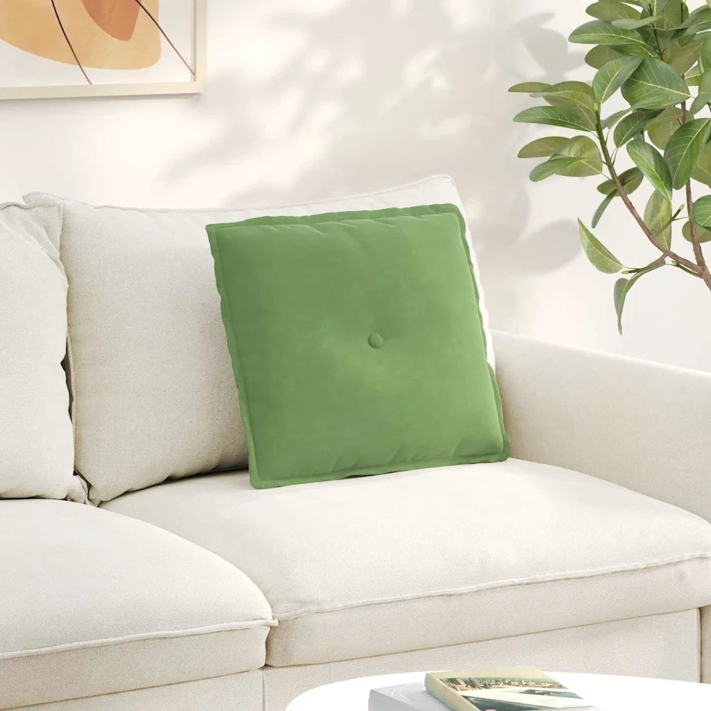 Cuscino per Schiena | Cuscino dorsale Verde chiaro 50 x 45 cm Tessuto in Cords