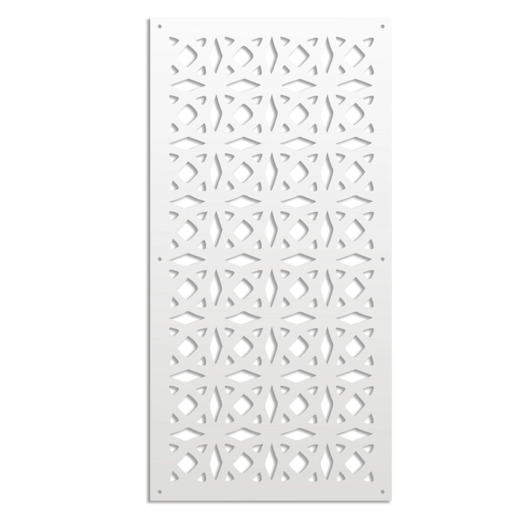 PLENITUDE - Pannello in PVC traforato - Parasole Misura: 50x150 cm, Colore: bianco