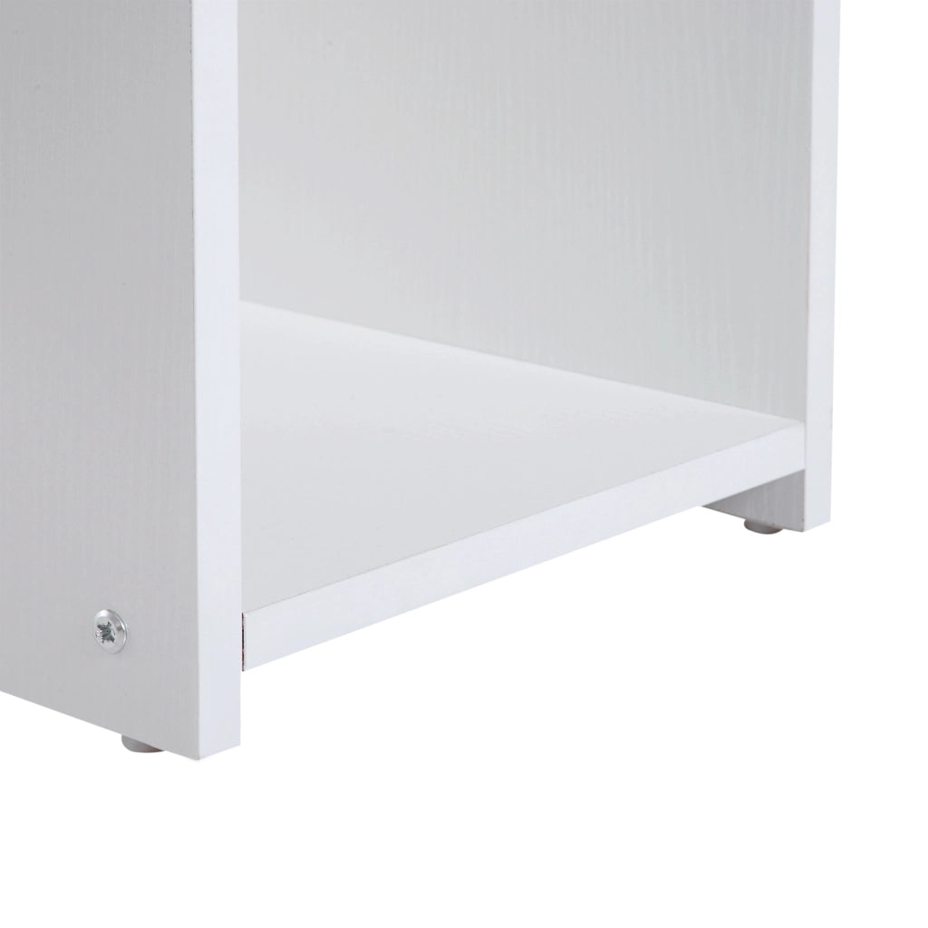 Scrivania per Computer con Cassetti e Supporto Monitor ¨C Zephmum ¨C Bianco 80x45x75 cm