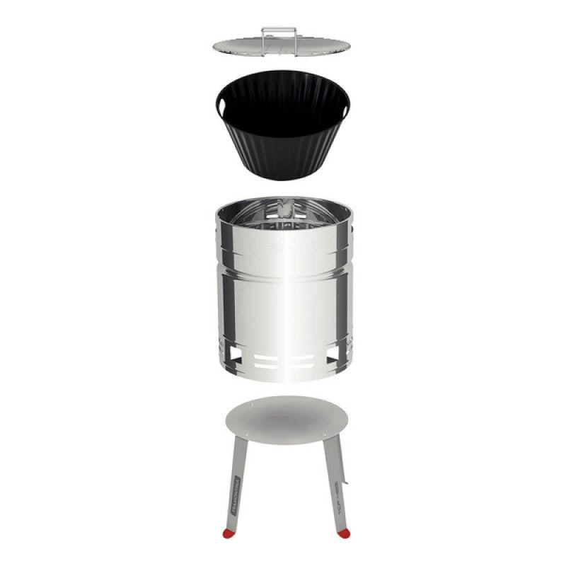Barbecue tondo Ø40,4x75,5 in acciaio inox