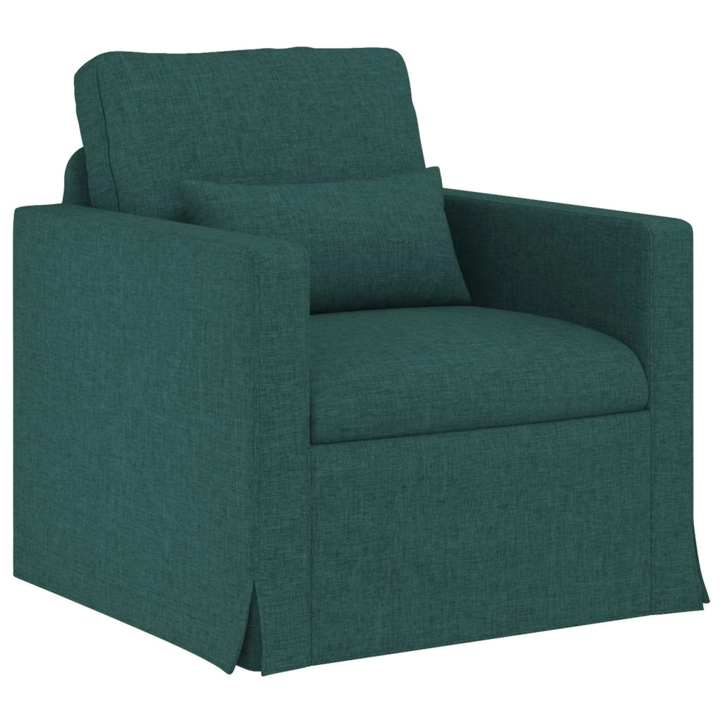 Set di divani 2 pcs Verde Scuro 139 x 78 x 80 cm Tessuto