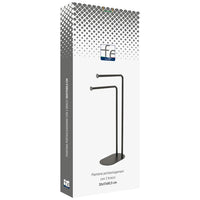 PIANTANA PORTASCIUGAMANI CON DUE BRACCI BASE OVALE- Nera- FERID- pezzi 1