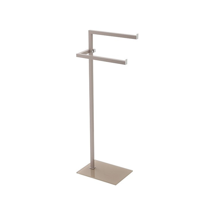 PIANTANA PORTASCIUGAMANI CON BASE VETRO COLOR- Tortora- FERID- pezzi 1